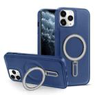 For iPhone 11 Pro Max MagSafe Magnetic Holder Phone Case(Royal Blue) - 1