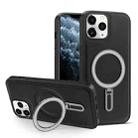 For iPhone 11 Pro Max MagSafe Magnetic Holder Phone Case(Black) - 1