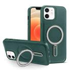 For iPhone 12 / 12 Pro MagSafe Magnetic Holder Phone Case(Green) - 1