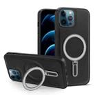 For iPhone 12 Pro Max MagSafe Magnetic Holder Phone Case(Black) - 1