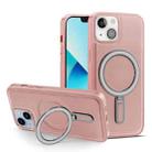 For iPhone 13 MagSafe Magnetic Holder Phone Case(Pink) - 1