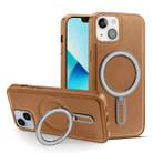 For iPhone 13 MagSafe Magnetic Holder Phone Case(Brown) - 1