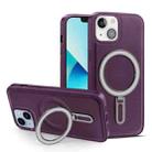 For iPhone 13 MagSafe Magnetic Holder Phone Case(Purple) - 1