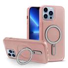 For iPhone 13 Pro MagSafe Magnetic Holder Phone Case(Pink) - 1