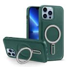 For iPhone 13 Pro MagSafe Magnetic Holder Phone Case(Green) - 1