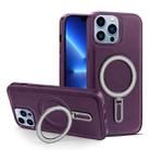 For iPhone 13 Pro MagSafe Magnetic Holder Phone Case(Purple) - 1