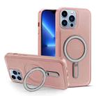 For iPhone 13 Pro Max MagSafe Magnetic Holder Phone Case(Pink) - 1