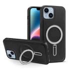 For iPhone 14 MagSafe Magnetic Holder Phone Case(Black) - 1