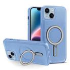 For iPhone 14 Plus MagSafe Magnetic Holder Phone Case(Sierra Blue) - 1