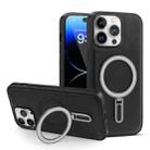 For iPhone 14 Pro MagSafe Magnetic Holder Phone Case(Black) - 1