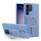 For Samsung Galaxy S23 5G MagSafe Magnetic Holder Phone Case(Sierra Blue) - 1