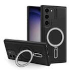 For Samsung Galaxy S23 5G MagSafe Magnetic Holder Phone Case(Black) - 1