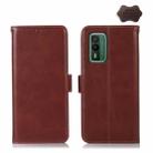 For Nokia XR21 Magnetic Crazy Horse Texture Genuine Leather RFID Phone Case(Brown) - 1