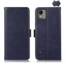 For Nokia C110 Magnetic Crazy Horse Texture Genuine Leather RFID Phone Case(Blue) - 1