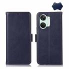 For OnePlus Nord 3 / Ace 2V Magnetic Crazy Horse Texture Genuine Leather RFID Phone Case(Blue) - 1