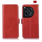 For OnePlus Ace 3 / 12R Magnetic Crazy Horse Texture Genuine Leather RFID Phone Case(Red) - 1