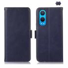 For OnePlus Nord CE4 Lite Magnetic Crazy Horse Texture Genuine Leather RFID Phone Case(Blue) - 1