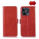 For Realme C53/Narzo N53 Magnetic Crazy Horse Texture Genuine Leather RFID Phone Case(Red) - 1