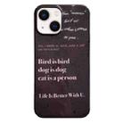 For iPhone 14 Painted Pattern PC Phone Case(Alphabet Black) - 1