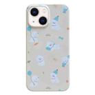 For iPhone 14 Painted Pattern PC Phone Case(Milk Yellow Dog) - 1