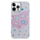 For iPhone 14 Pro Painted Pattern PC Phone Case(Starry Dogs) - 1