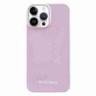 For iPhone 14 Pro Painted Pattern PC Phone Case(Pink) - 1