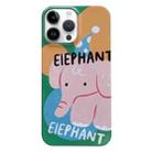 For iPhone 14 Pro Painted Pattern PC Phone Case(Elephant) - 1