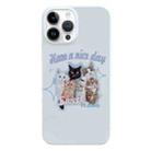 For iPhone 14 Pro Max Painted Pattern PC Phone Case(SWEET Cats) - 1