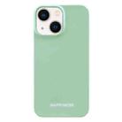 For iPhone 14 Plus Painted Pattern PC Phone Case(Green) - 1