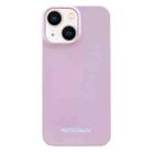 For iPhone 14 Plus Painted Pattern PC Phone Case(Pink) - 1