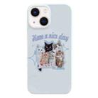 For iPhone 14 Plus Painted Pattern PC Phone Case(SWEET Cats) - 1