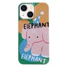 For iPhone 14 Plus Painted Pattern PC Phone Case(Elephant) - 1