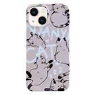 For iPhone 14 Plus Painted Pattern PC Phone Case(CATs) - 1