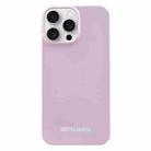 For iPhone 15 Pro Max Painted Pattern PC Phone Case(Pink) - 1