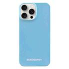 For iPhone 15 Pro Max Painted Pattern PC Phone Case(Blue) - 1