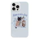 For iPhone 15 Pro Max Painted Pattern PC Phone Case(SWEET Cats) - 1