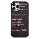 For iPhone 15 Pro Max Painted Pattern PC Phone Case(Alphabet Black) - 1