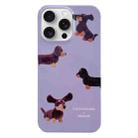 For iPhone 15 Pro Painted Pattern PC Phone Case(Dachshund Dog) - 1