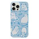 For iPhone 15 Pro Painted Pattern PC Phone Case(Funny Cat) - 1