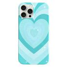 For iPhone 15 Pro Painted Pattern PC Phone Case(Green Love) - 1