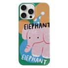 For iPhone 15 Pro Painted Pattern PC Phone Case(Elephant) - 1