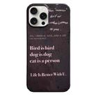 For iPhone 15 Pro Painted Pattern PC Phone Case(Alphabet Black) - 1