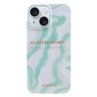 For iPhone 15 Painted Pattern PC Phone Case(Matcha Green) - 1