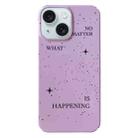 For iPhone 15 Painted Pattern PC Phone Case(Splashing Ink) - 1