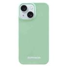 For iPhone 15 Painted Pattern PC Phone Case(Green) - 1