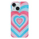 For iPhone 15 Painted Pattern PC Phone Case(Love) - 1