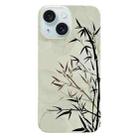 For iPhone 15 Painted Pattern PC Phone Case(Ink Painting) - 1