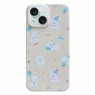 For iPhone 15 Painted Pattern PC Phone Case(Milk Yellow Dog) - 1