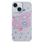 For iPhone 15 Plus Painted Pattern PC Phone Case(Starry Dogs) - 1