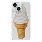 For iPhone 15 Plus Painted Pattern PC Phone Case(Ice Cream) - 1
